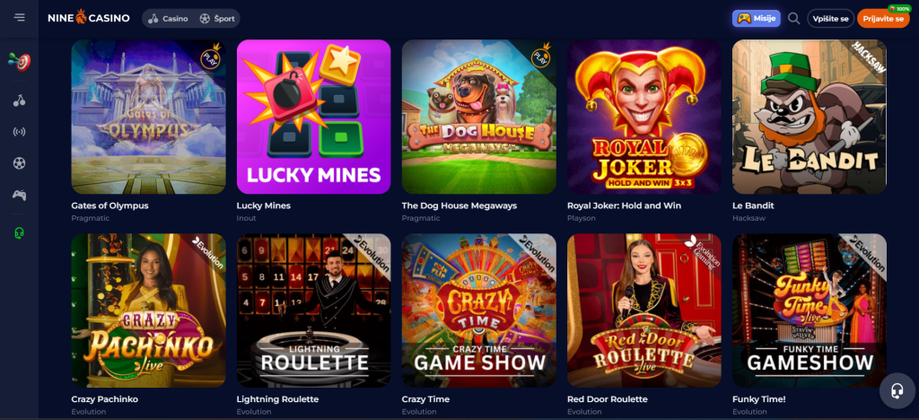 Nine Casino Games